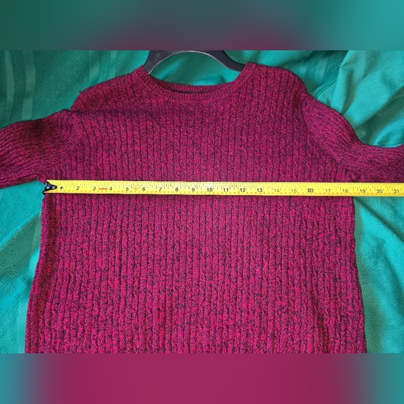 Kim Rogers Women's Red Black Sweater Medium Long Sleeve Casual Classic Cotton - Picture 7 of 13